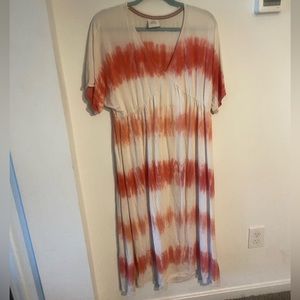 Knox Rose tie dye red and orange dress